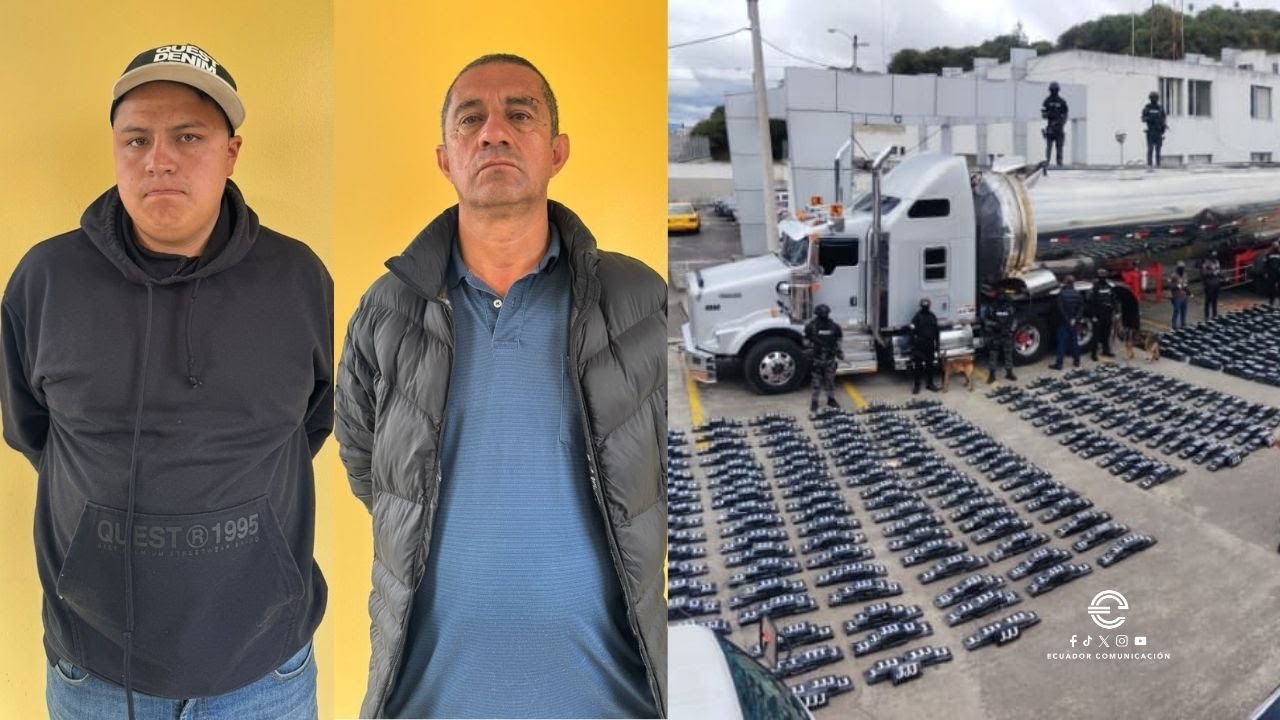 OPERACIÓN POLICIAL EN CARCHI DETUVO DOS TANQUEROS CON MÁS DE DOS TONELADAS DE DROGA DOS COLOMBIANOS