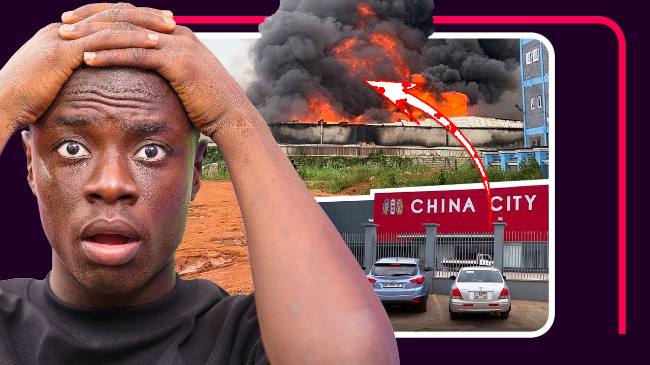 Eiiii Kumasi Fire Outbreak: China Mall Near Santasi Roundabout Catches Fire 