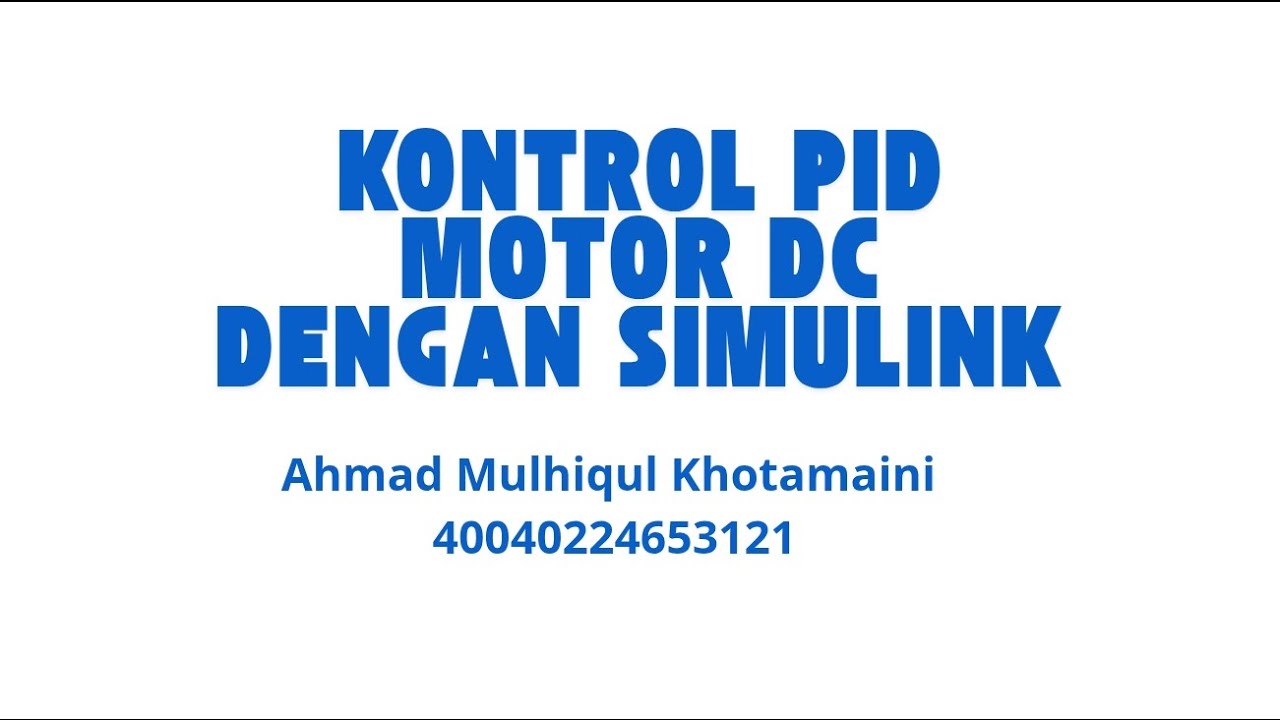 Autotuning PID untuk Kontrol Posisi dan Kecepatan menggunakan 3 Metode Eksitasi TUGAS 10'