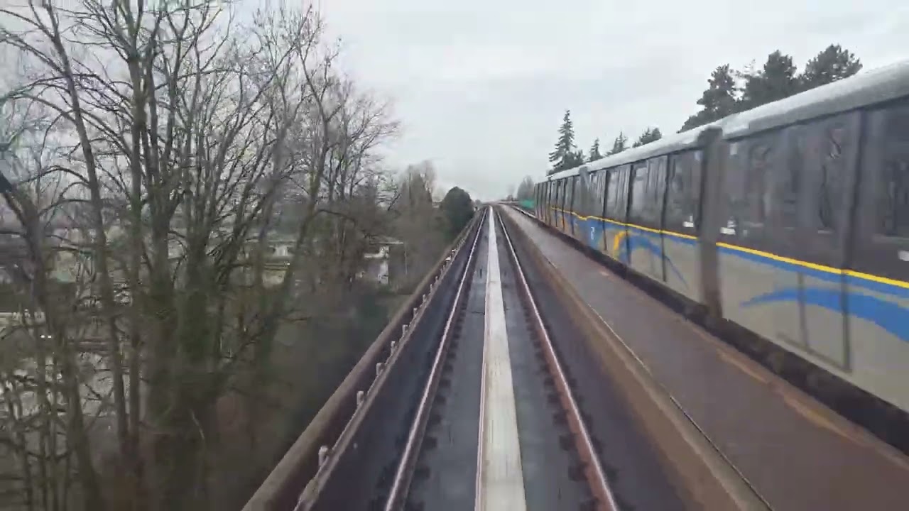 Now Eb on skytrain ride! as film as ride to downtown New Westminster BC