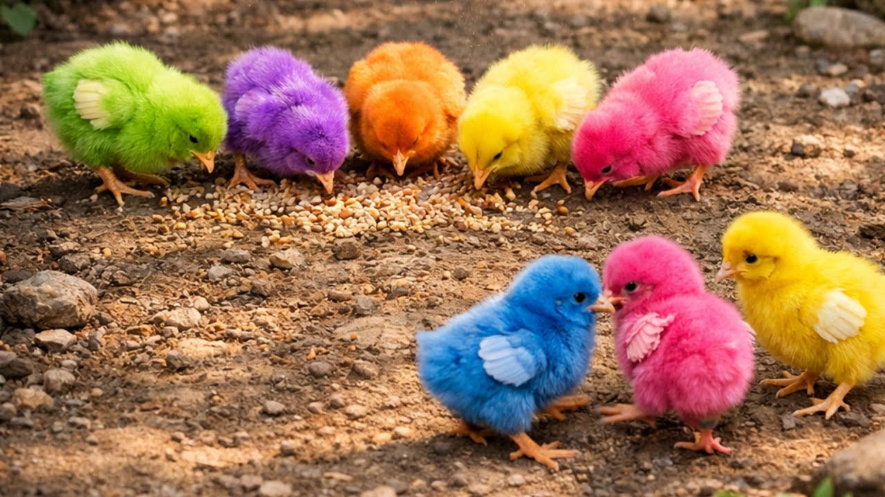 Ayam Warna warni Hoki,Ayam Rainbow,Ayam Pelangi,Bebek Angsa Kelinci Lucu dan Imut