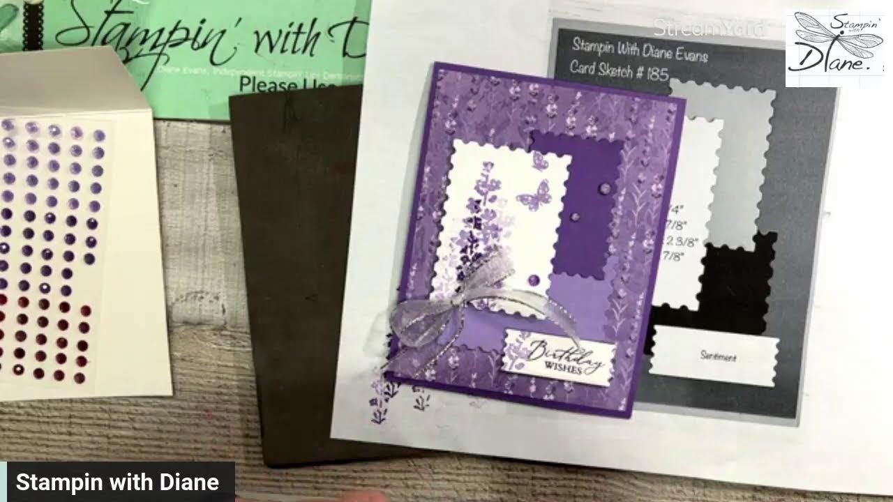 Card Sketch # 185 using the Perennial Lavender Suite