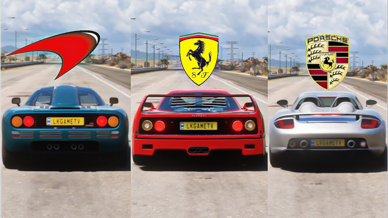FH5 DRAG RACE - Mclaren F1 Vs Ferrari F40 Vs Carrera GT