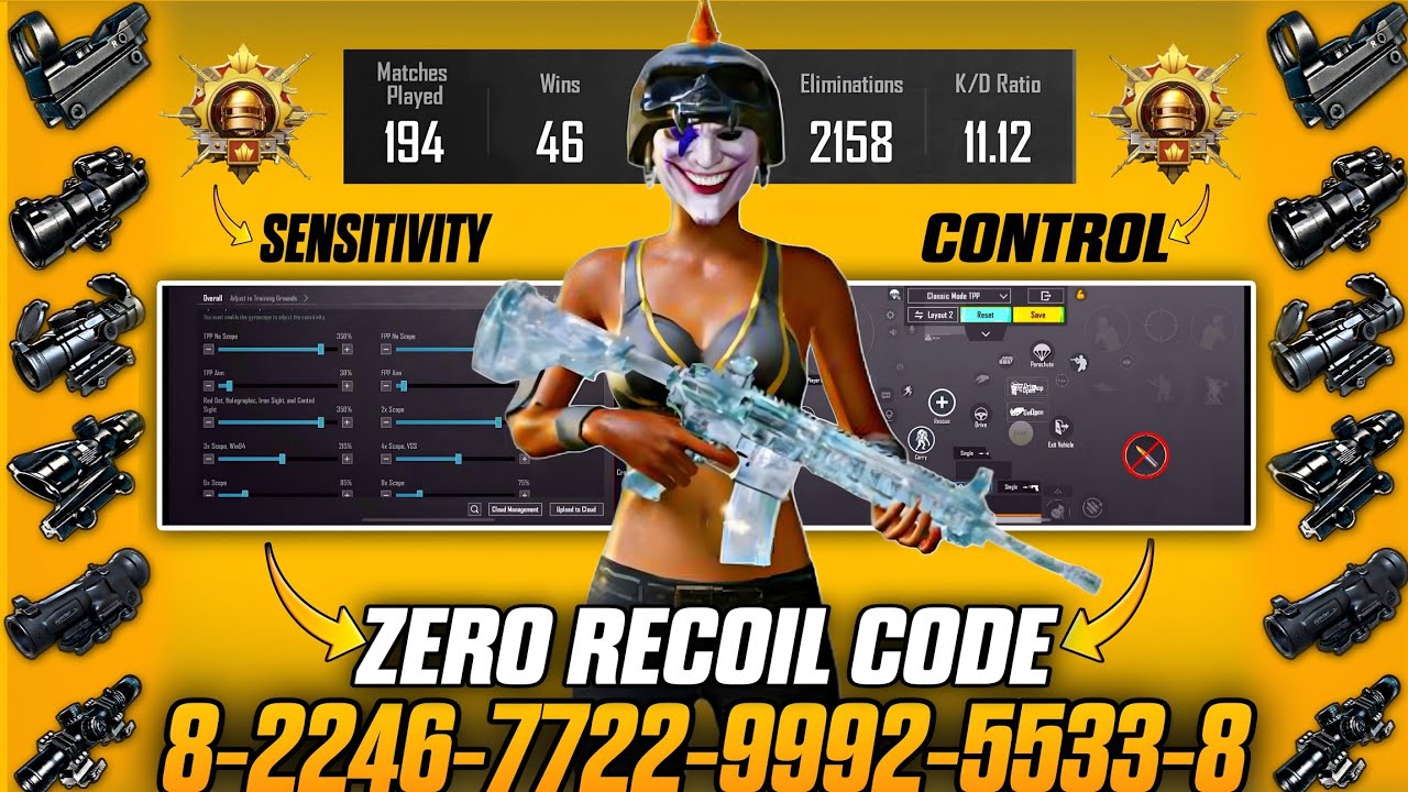 PUBG MOBILE SENSITIVITY SETTINGS 2026 🔥 BGMI BEST SENSITIVITY SETTING | ZERO RECOIL 4.2 UPDATE CODE✅