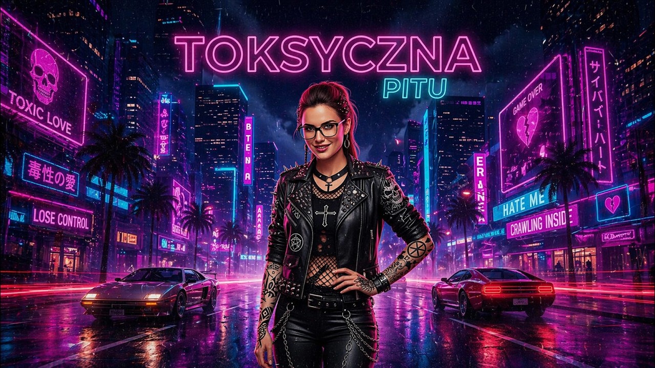 PITU - Toksyczna (synthwave, synthpop, synthrock, electropop, rock, pop, najlepsza polska ai music)