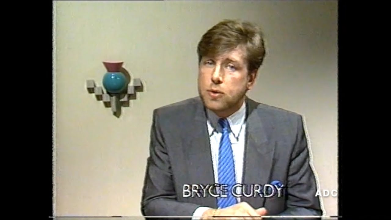 Scottish TV trailer, adverts & PPB breakdown Bryce Curdy in-vision 25th February 1987 3 of 4