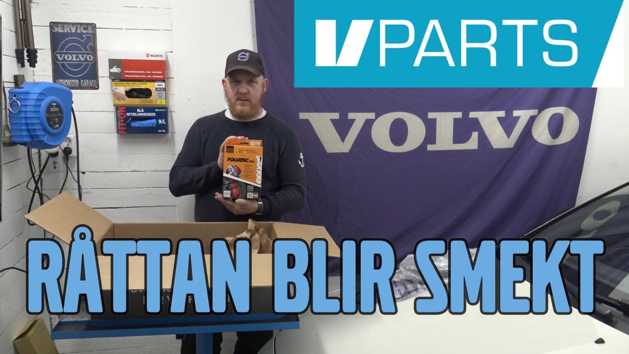 VLOGG Byter bromssköldar bak och målar bromsok på Volvo V70 med Foliatec färg.