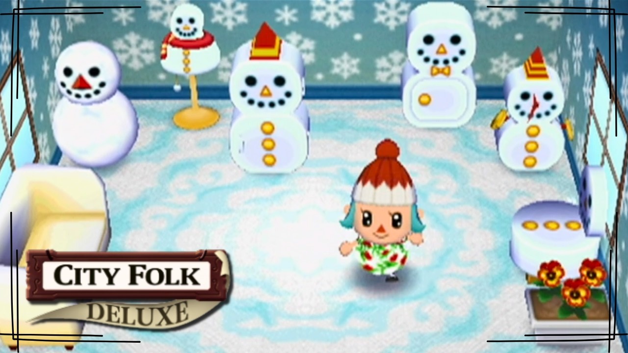 A COZY Snow Day with Sunny in Ivy Glen! | Animal Crossing City Folk Deluxe