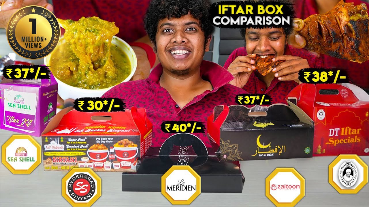 IftarBox Comparison - Thalapakatti, Zaitoon, Le Meridien, Sea Shell & SS Hyderabad | Irfansview