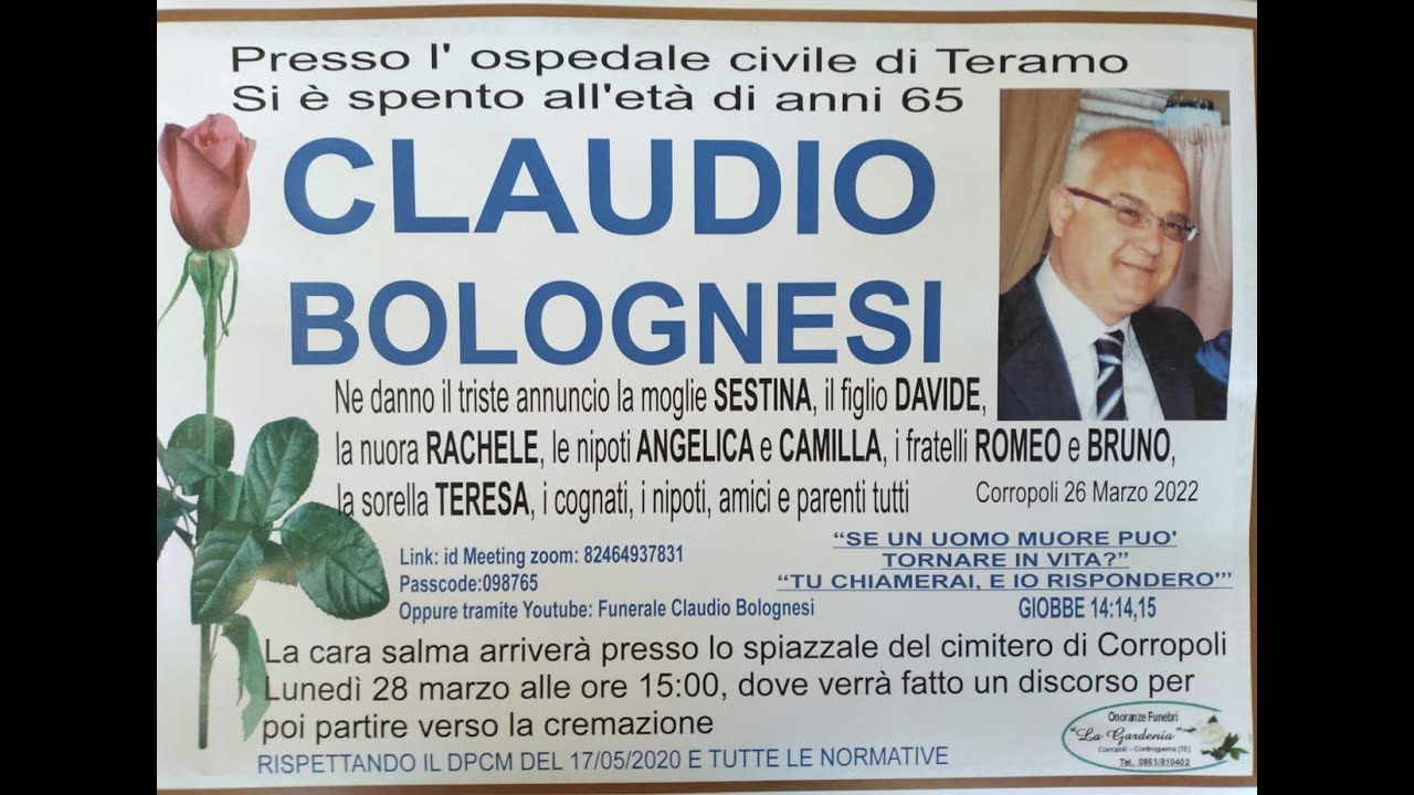 Funerale Claudio Bolognesi