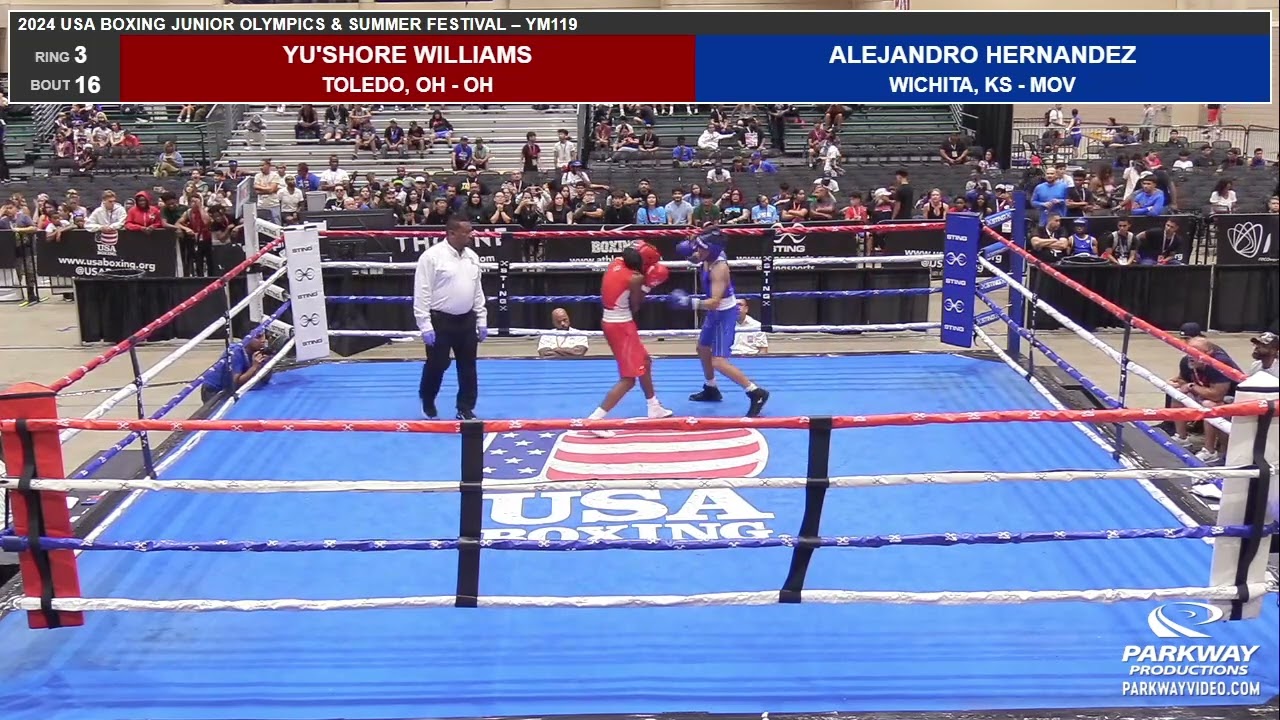 USAB 24 JO 626PM Ring 3 Bout 16 Yu shore Williams Alejandro Hernandez YM119