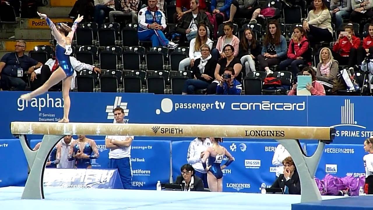 Lapp Alisson poutre FRA qualif equipe junior euro Bern 2016