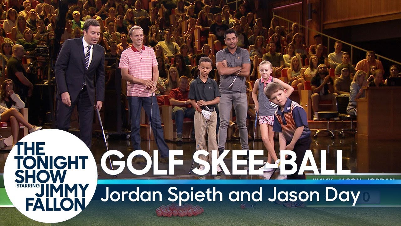 Kid Golfers Play Golf Skee-Ball Against PGA Tour Stars Jordan Spieth and Jason Day