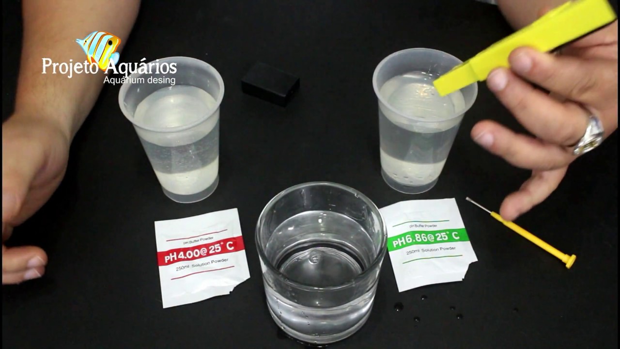 Teste de pH eletrônico (Calibração)