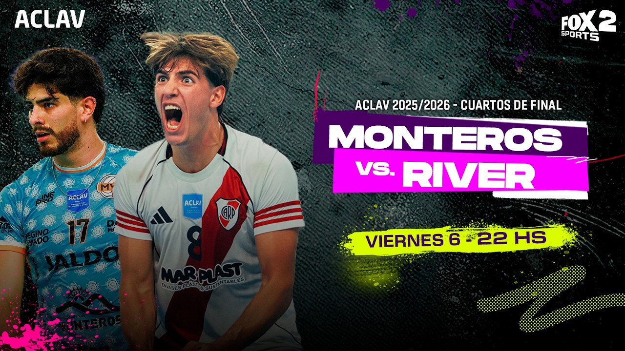 CLUB MONTEROS vs RIVER PLATE - VÓLEY ACLAV 2025/2026 IDA CUARTOS DE FINAL