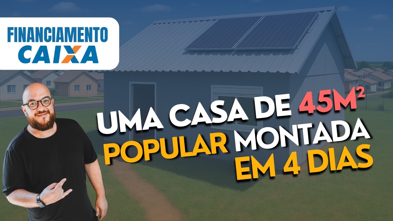 UMA CASA MODULAR DE 45M2 QUE PODE SER FINANCIADA PELA CAIXA