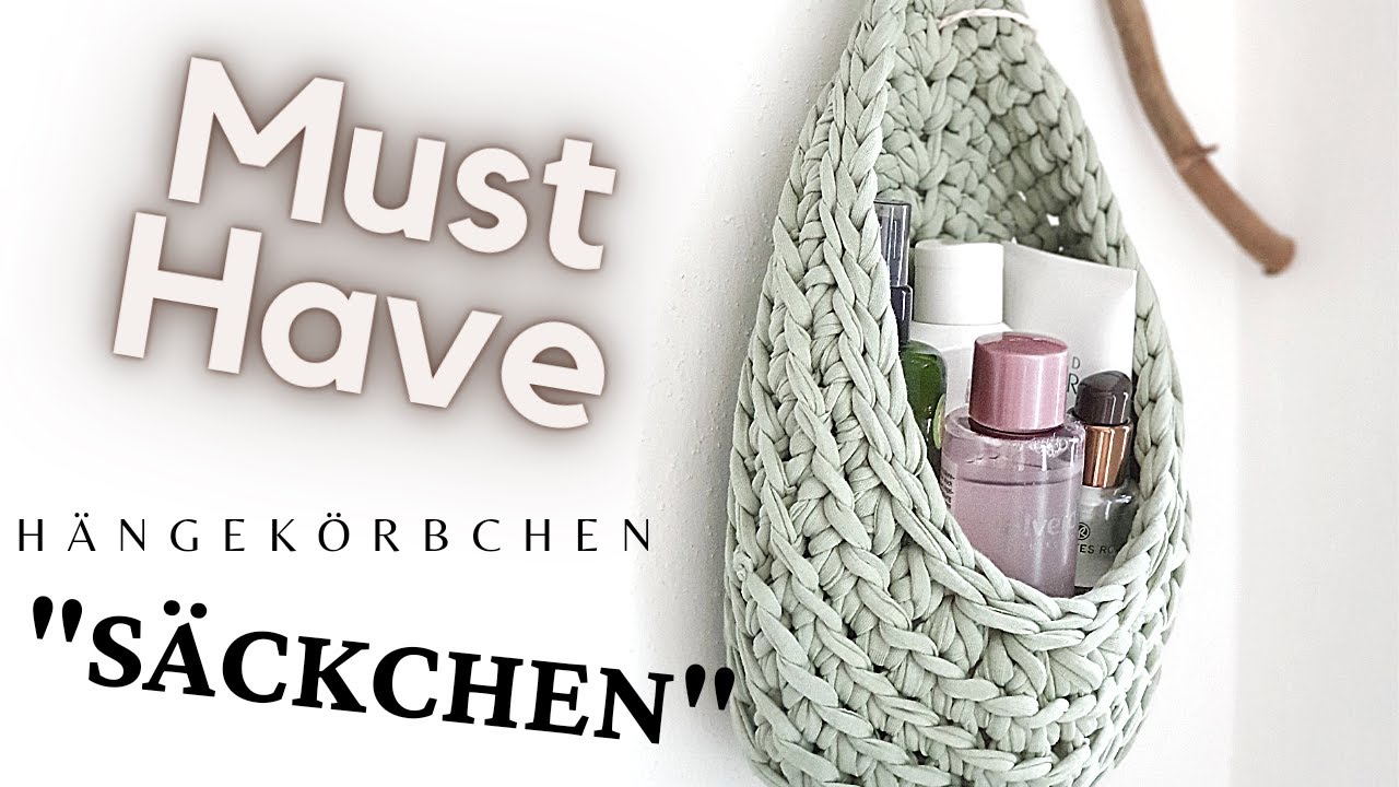 Ganz einfach einen Hängekorb häkeln | Häkeln mit recyceltem Garn