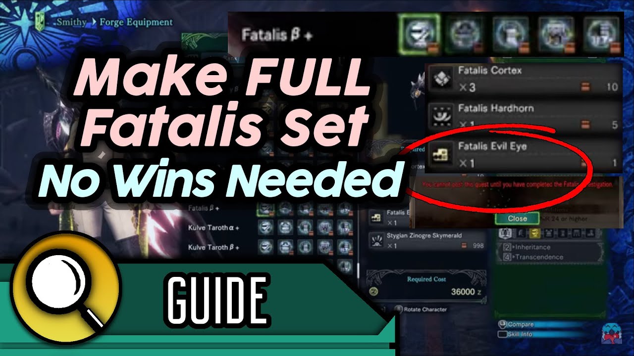 WHOLE FATALIS Set Plunderblade Farm in ~3 Hours - Detailed Guide | MHW Iceborne
