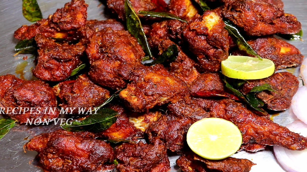 CHICKEN FRY - FRIED CHICKEN - சிக்கன் ப்ரை - DHABA STYLE CHICKEN FRY - சிக்கன் வருவல் - DRY CHICKEN