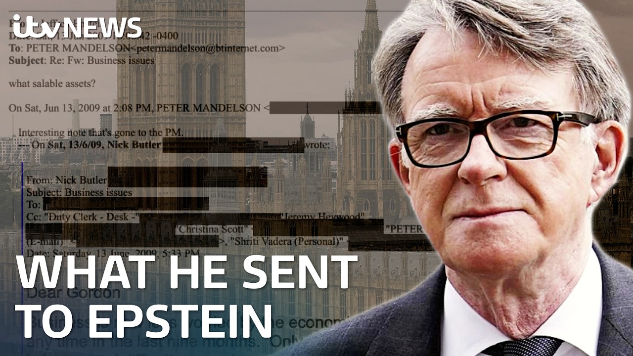 Could Lord Mandelson be prosecuted after appearing to send government info to Epstein? | ITV News