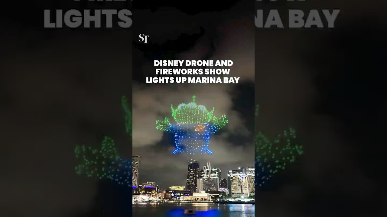 Disney drone and fireworks show lights up Marina Bay