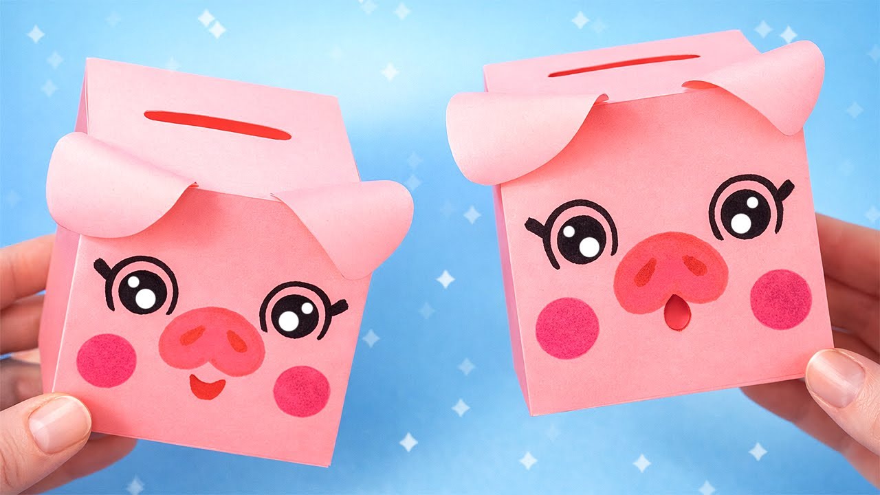 ✂️Crafting a Cute Paper Piggy Bank: A Simple DIY Guide!