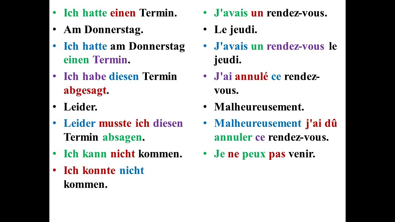 cours 14 de conversation en allemand pour les débutants