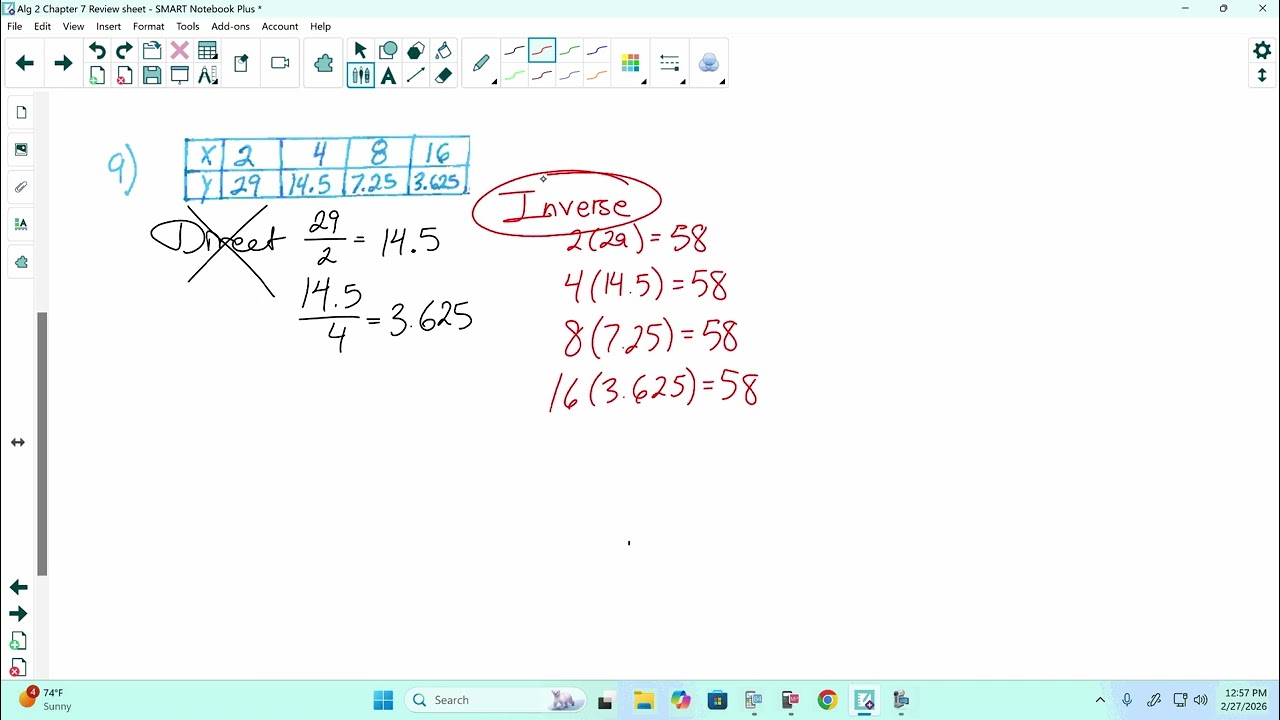 Algebra 2 Chapter 7 Review (1)