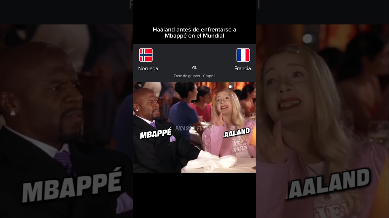 Solo es humor 😅😭🔥⚽️ #football #mbappe #haaland #francia #noruega #mundial #humor #meme #picassokai