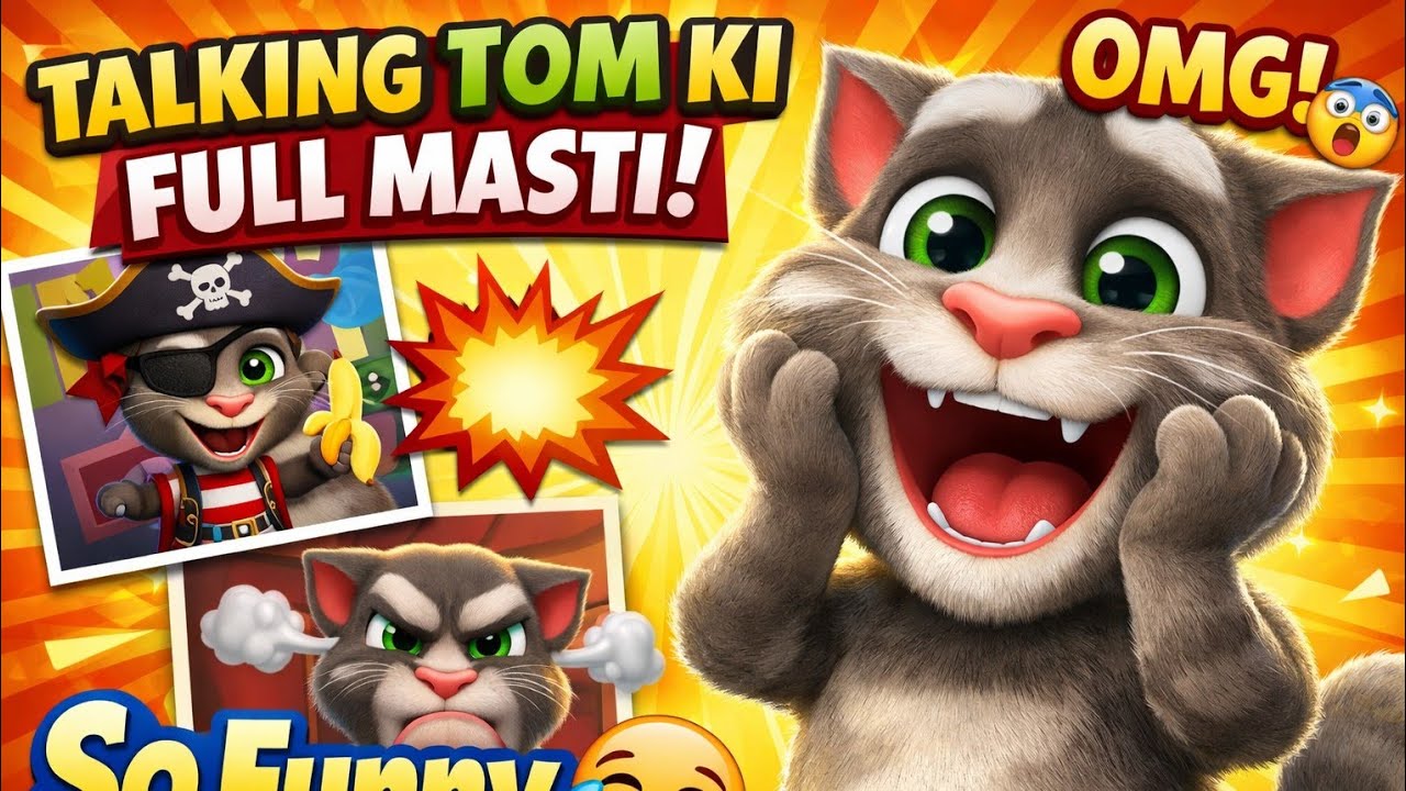 Quick-FunTVV is live! Talking Tom Ki Full Masti 😂 | Funny 🤣Tom Gameplay in Hindi Kids entertainment
