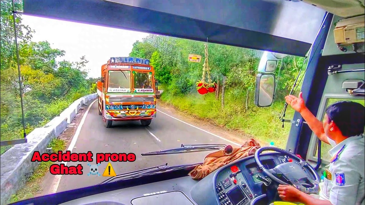 KSRTC Airavat skilled driving on the dangerous Dhimbham Ghat😨| 27 Hairpin Bends | Mys - Coimbatore
