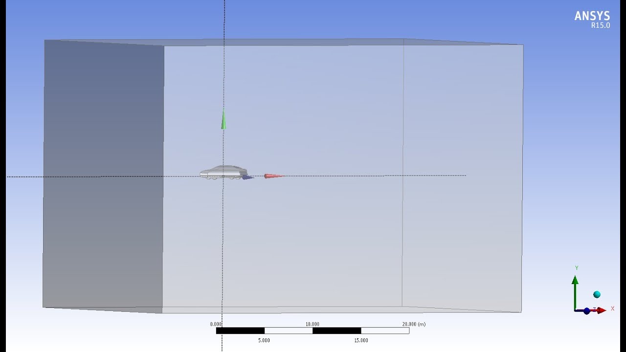 Creating 3D Fluid Domain Around Body in Ansys Design Modeler by Sketching Method