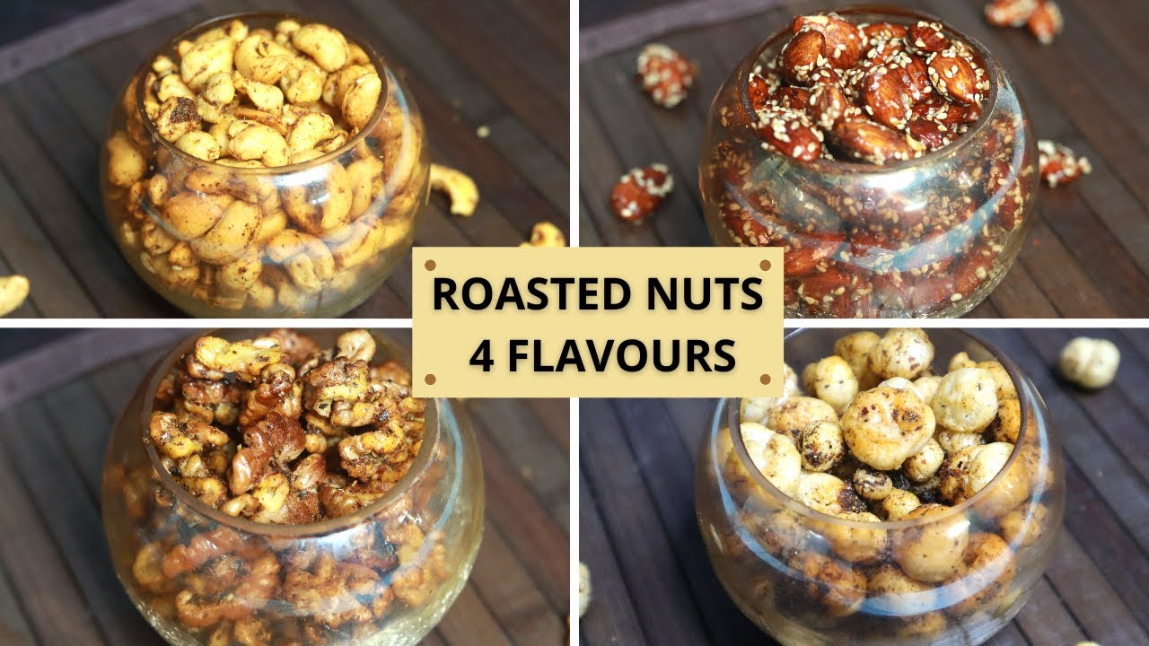 roasted party nuts in 4 flavors/roasted dry fruits recipe@FOODVILLABYMAMTAMANISHA