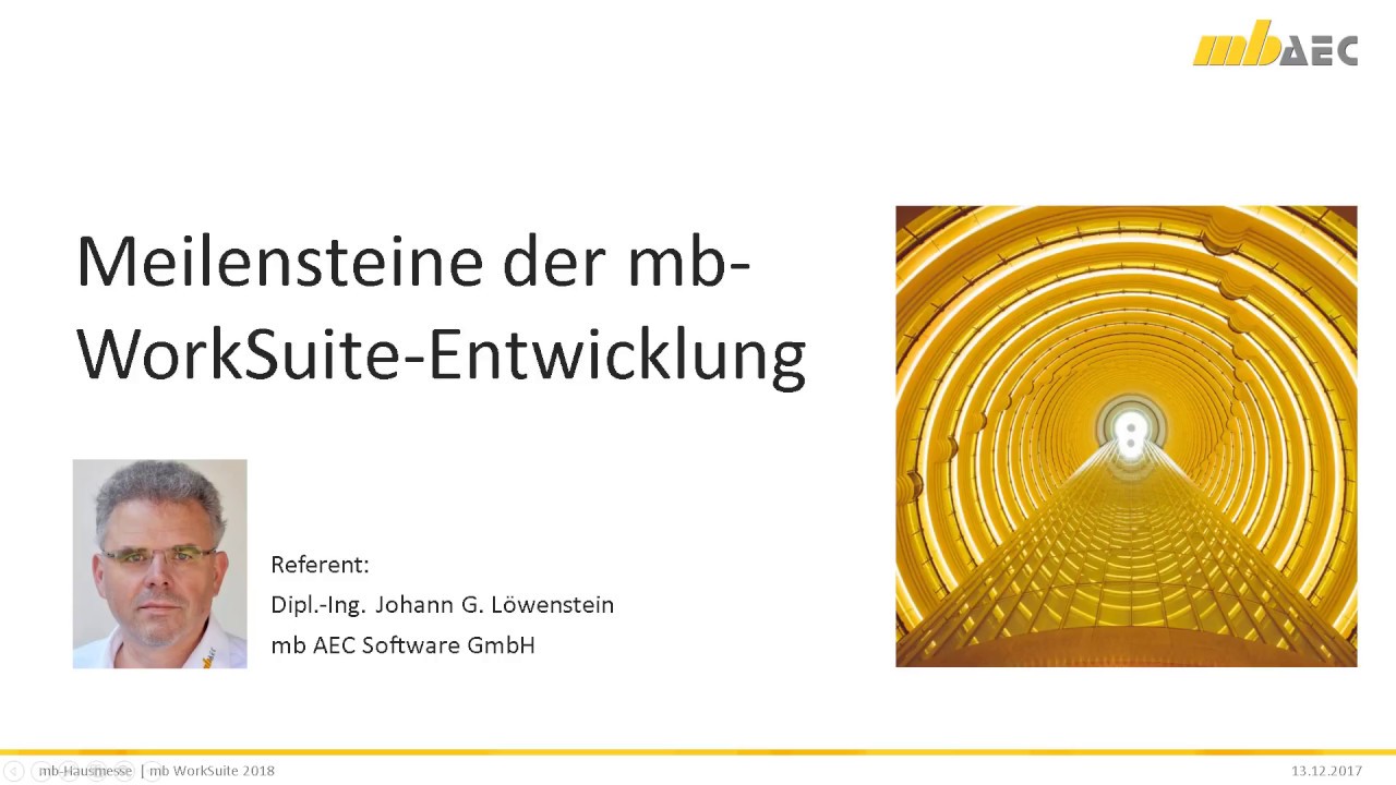 Eröffnungsvortrag - Meilensteine der mb WorkSuite-Entwicklung