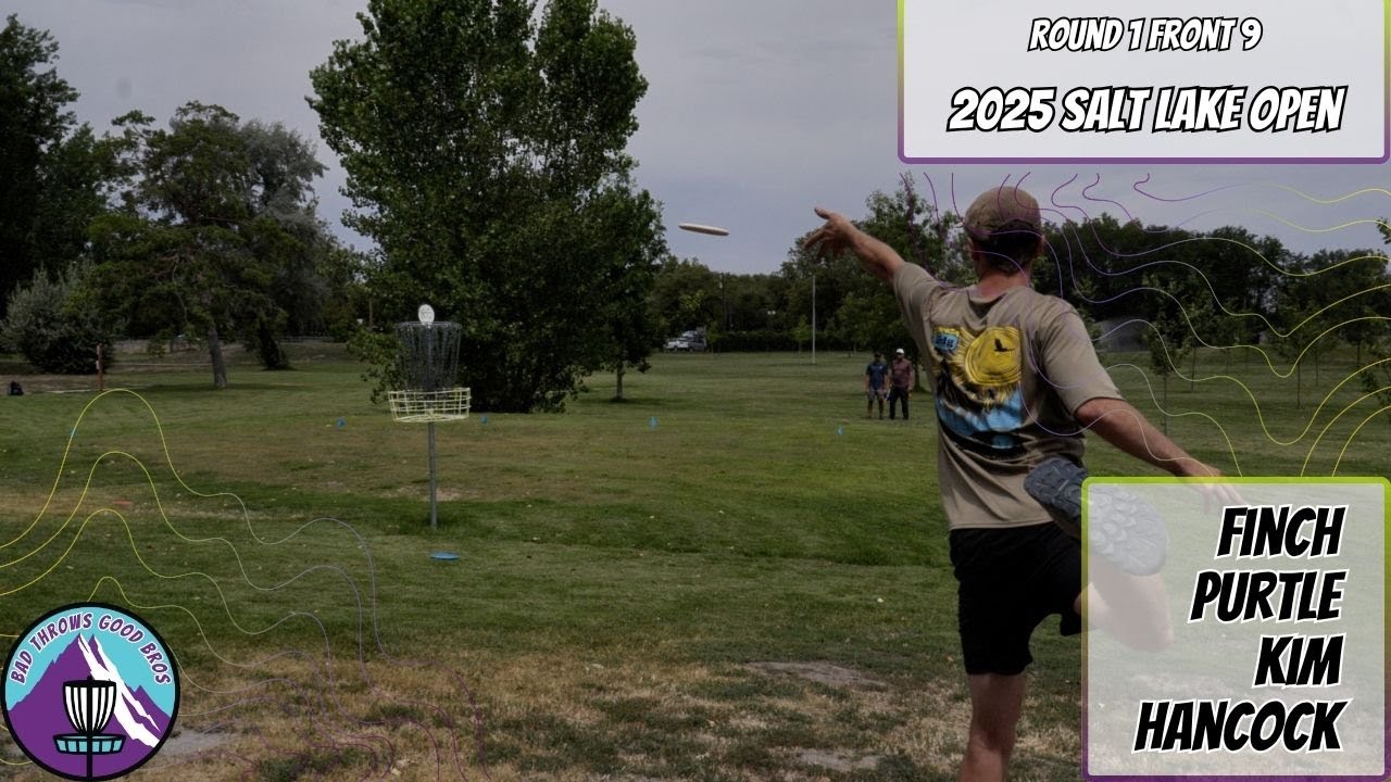2025 Salt Lake Open Disc Golf Tournament | Round 1 Front 9 | Hancock, Kim, Finch, Purtle
