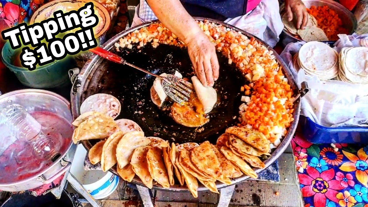 DEEP FRIED Tacos & Quesadillas - 62 Years Of Tradition!! - MEXICAN STREET FOOD - Tipping $100 Dlls!!