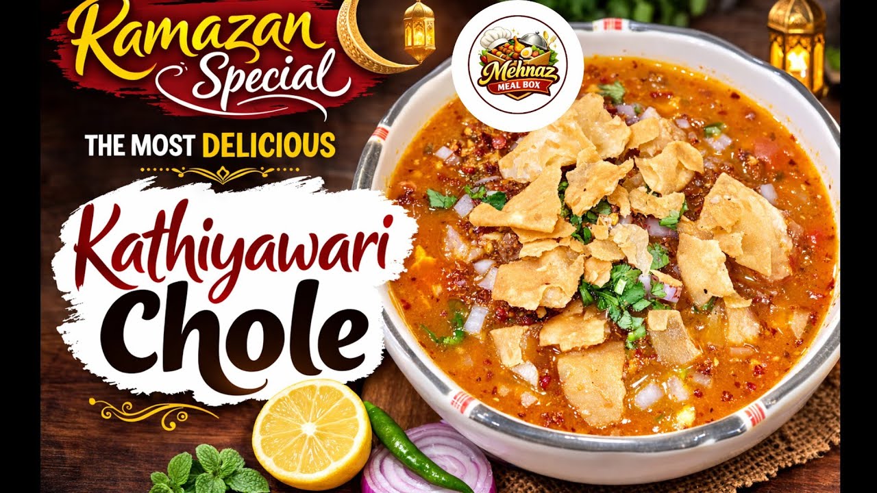 Ramazan Special The Most Delicious Kathiyawari Chole | Street Style Chole Recipe