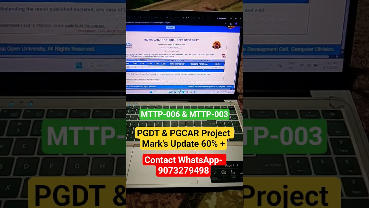 IGNOU PGDT and PGCAR Project Marks Update | How to Create an IGNOU PGDT Project #ignou #project #...