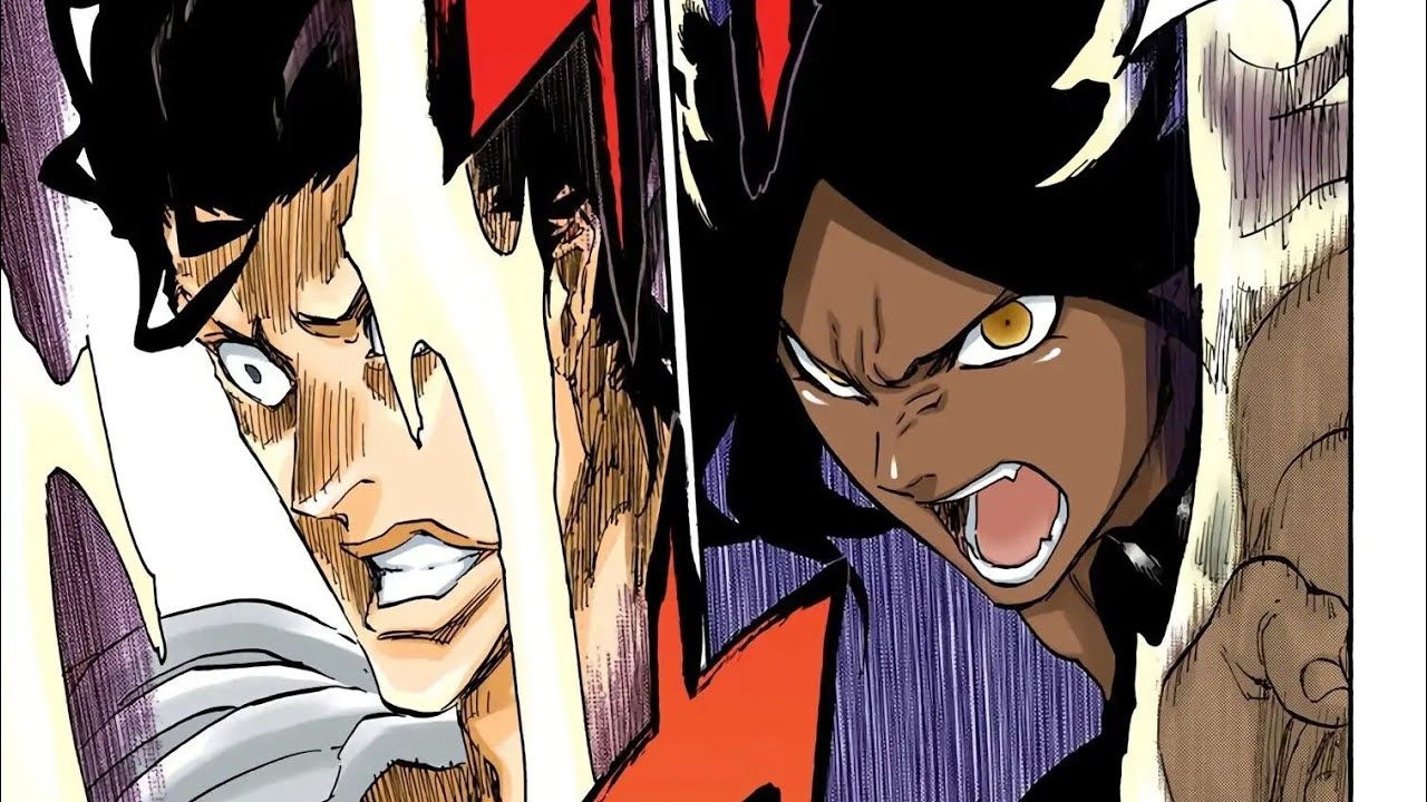 Yoruichi against Askin with a help from her Brother & Urahara (Manga). [SFX]