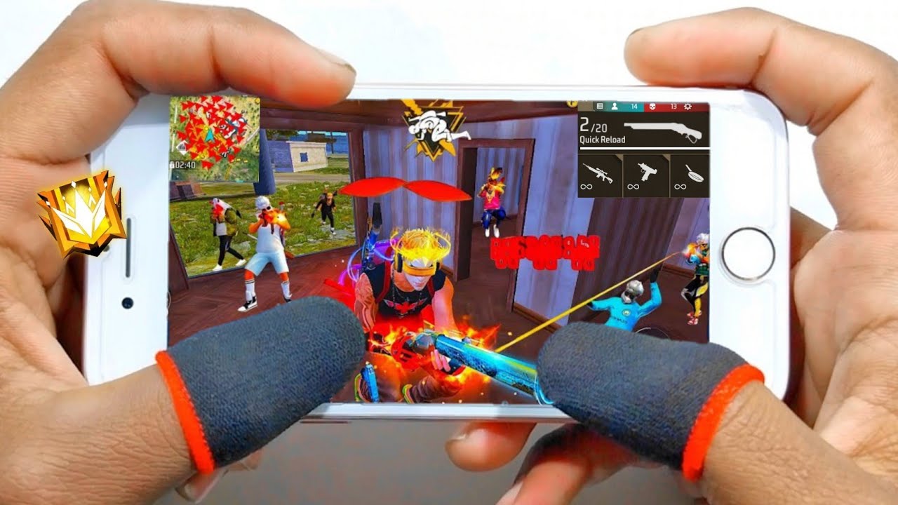 Iphone 6s Free Fire Gameplay ⚙️Settings Free Fire max HUD+DPI+ MACRO 1 gb ram🔥