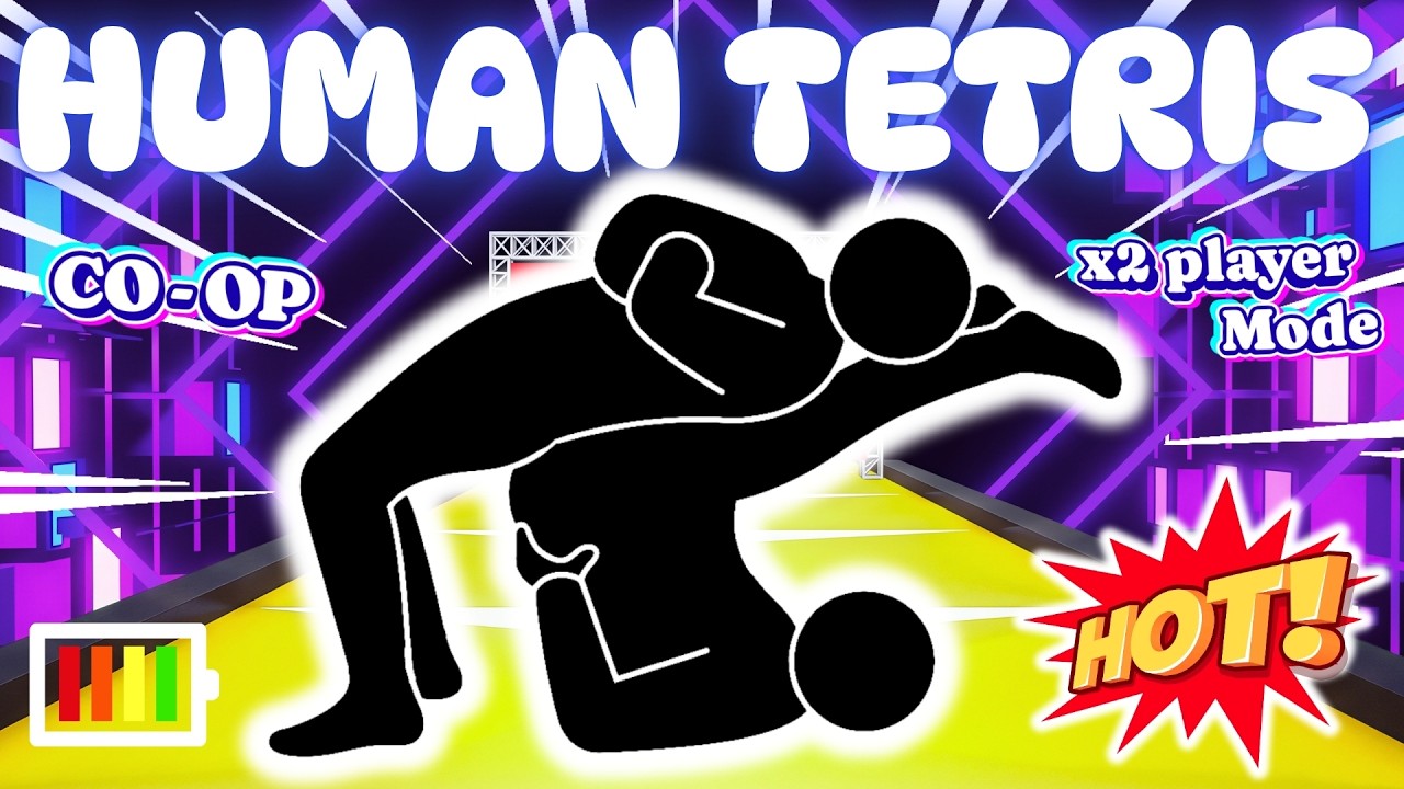 NEW 🔥 | Human Tetris x 2 Players | Interactive Fitness Challenge 💪 | Stay in Sync!