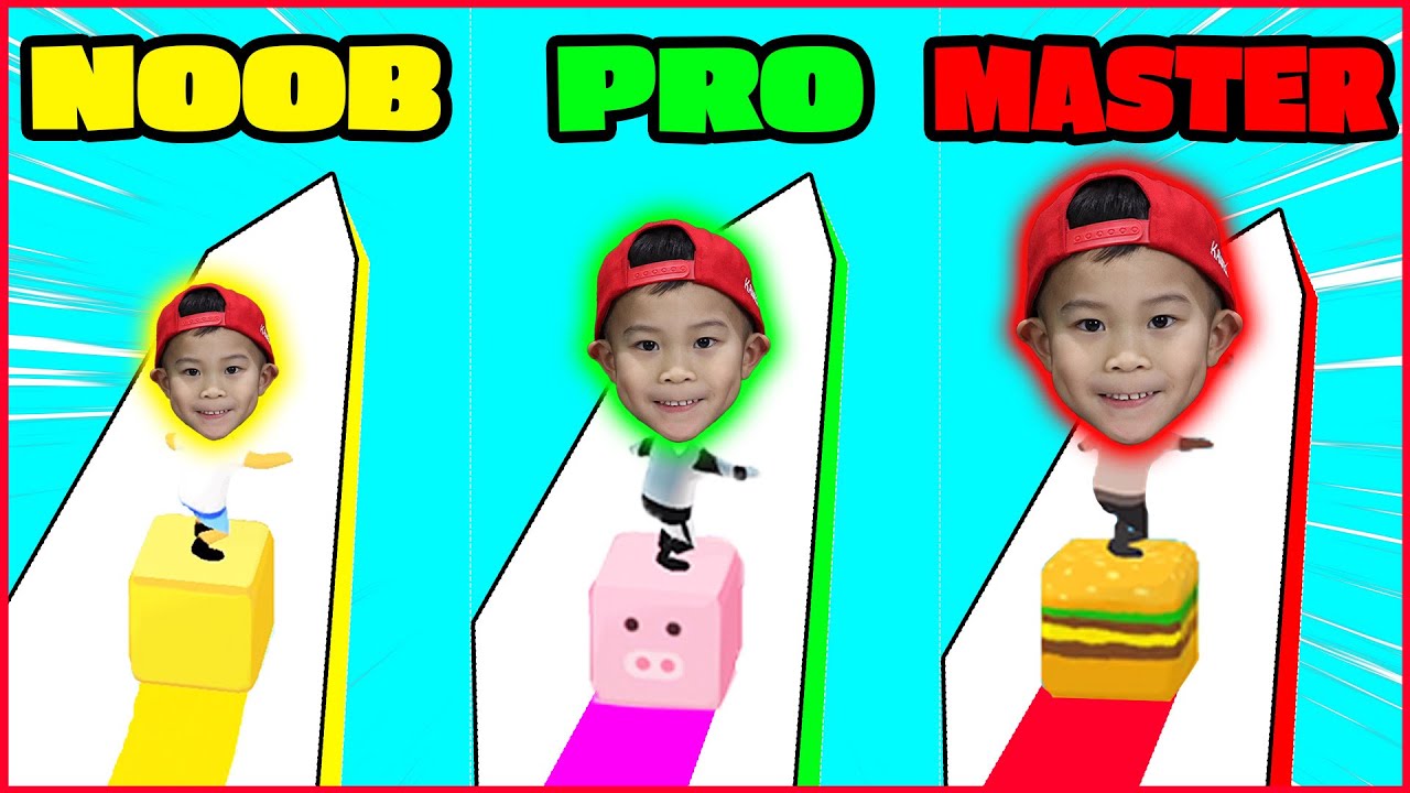 CUBE SURFER! NOOB vs PRO vs MASTER! In Real Life!