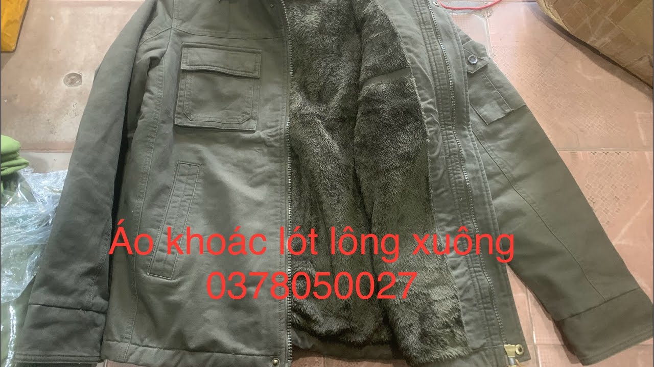 Áo khoác kaki lót lông dáng xuông cực đẹp , dầy dặn và siêu ấm ! 0378050027
