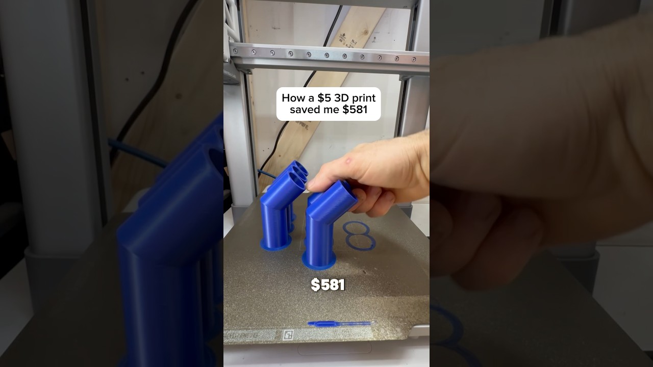 $5 3D print saved me $581. #3Dprinting #diy