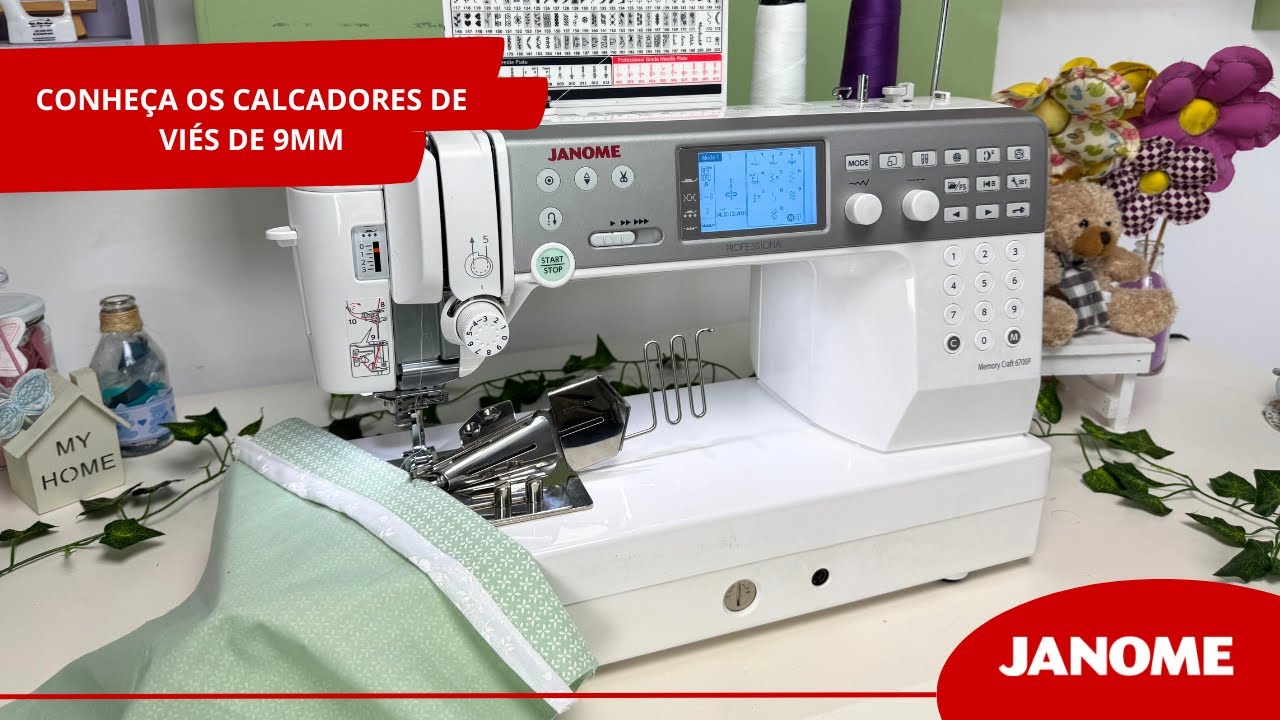 Conheça os calcadores de viés de 9mm da Janome!