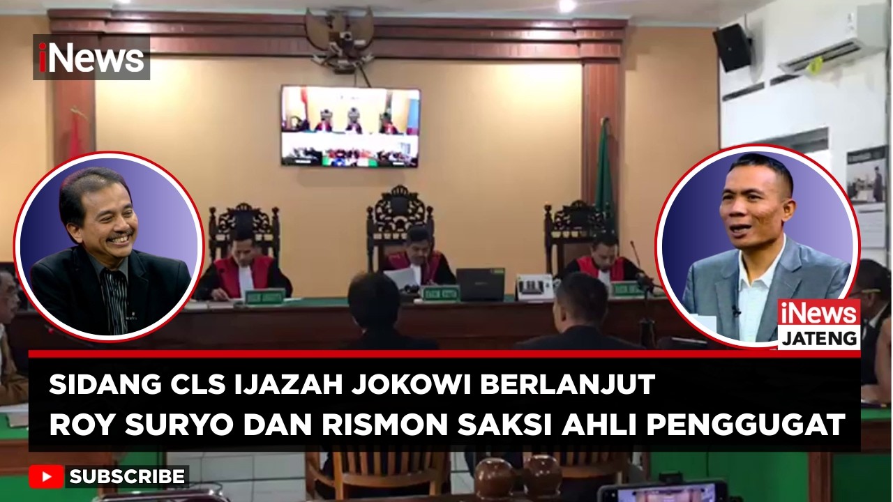 Sidang Gugatan CLS Ijazah Jokowi dilanjutkan, Roy Suryo & Rismon Bersaksi di PN Solo | iNews Jateng