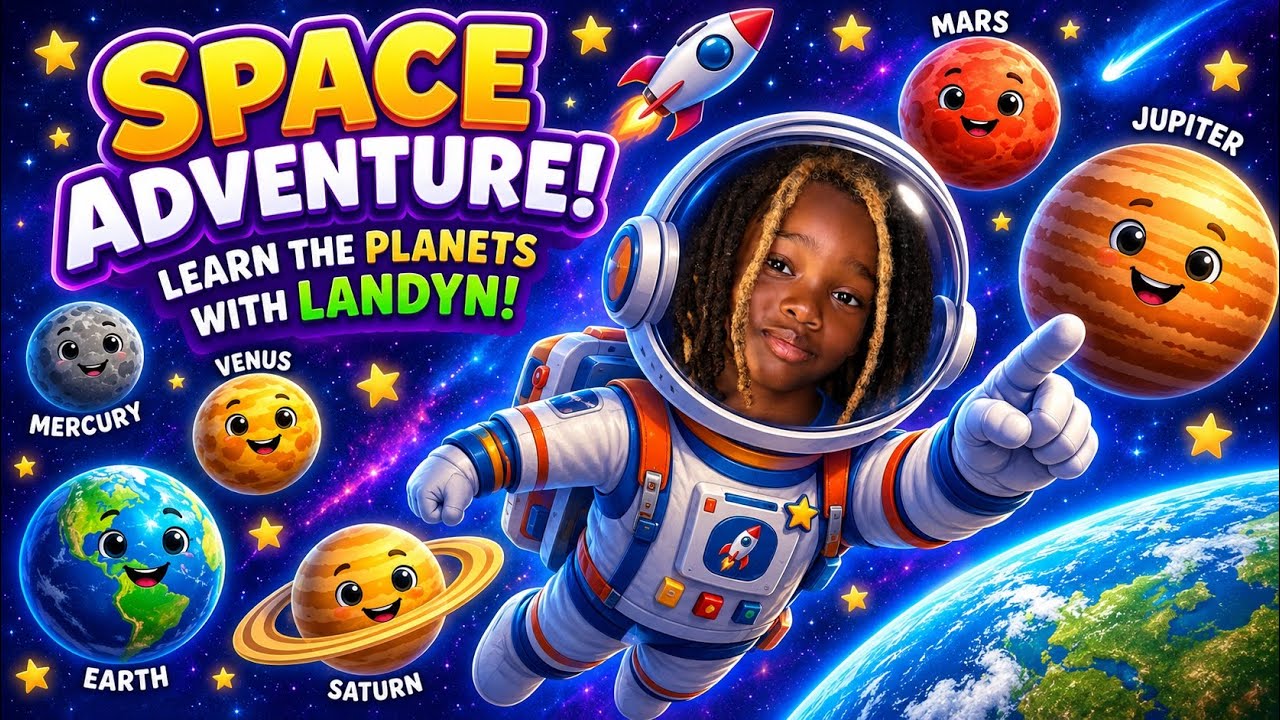 🚀 SPACE ADVENTURE with Landyn | Learn the Planets for Kids 🌎🪐 Preschool Learning Fun!