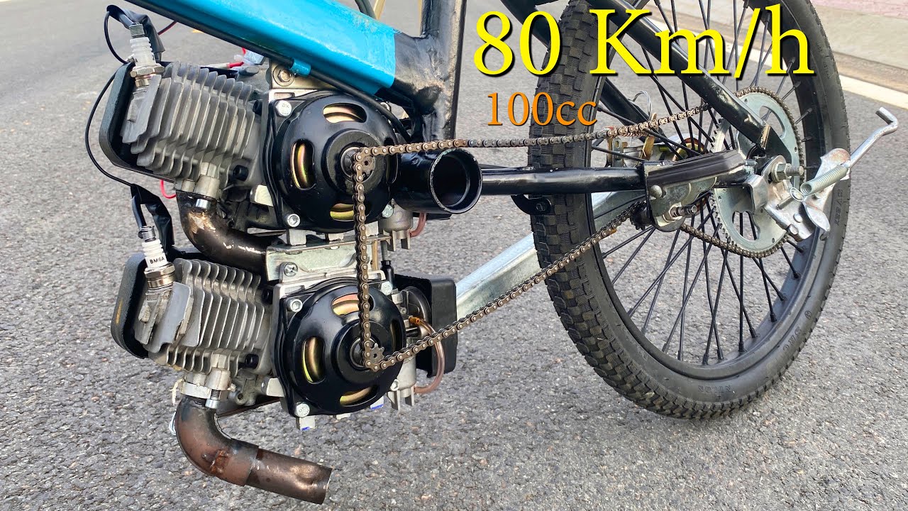 How to build a motor bike using a 100cc stroke engine 2 80 Km/h