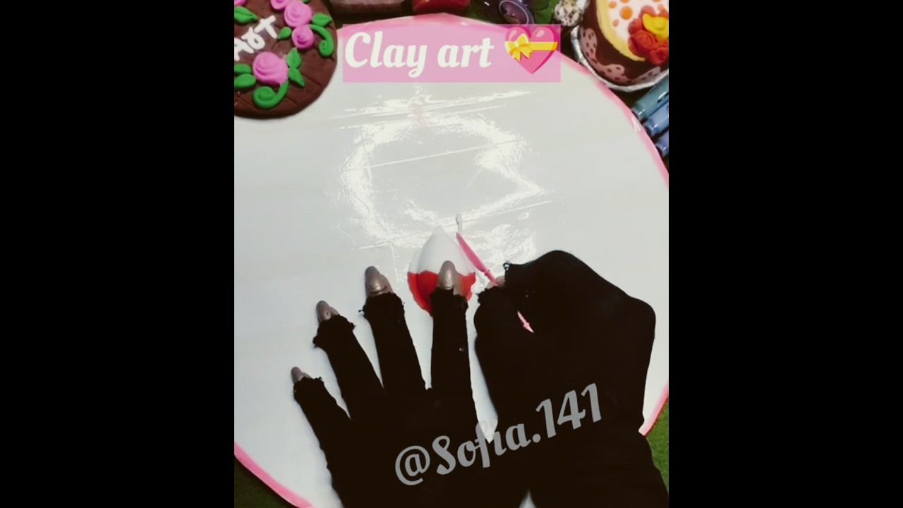 Cute egg made with clay🥚🥚#clayegg #cutecraft #diyclay #eggdesign #clayart