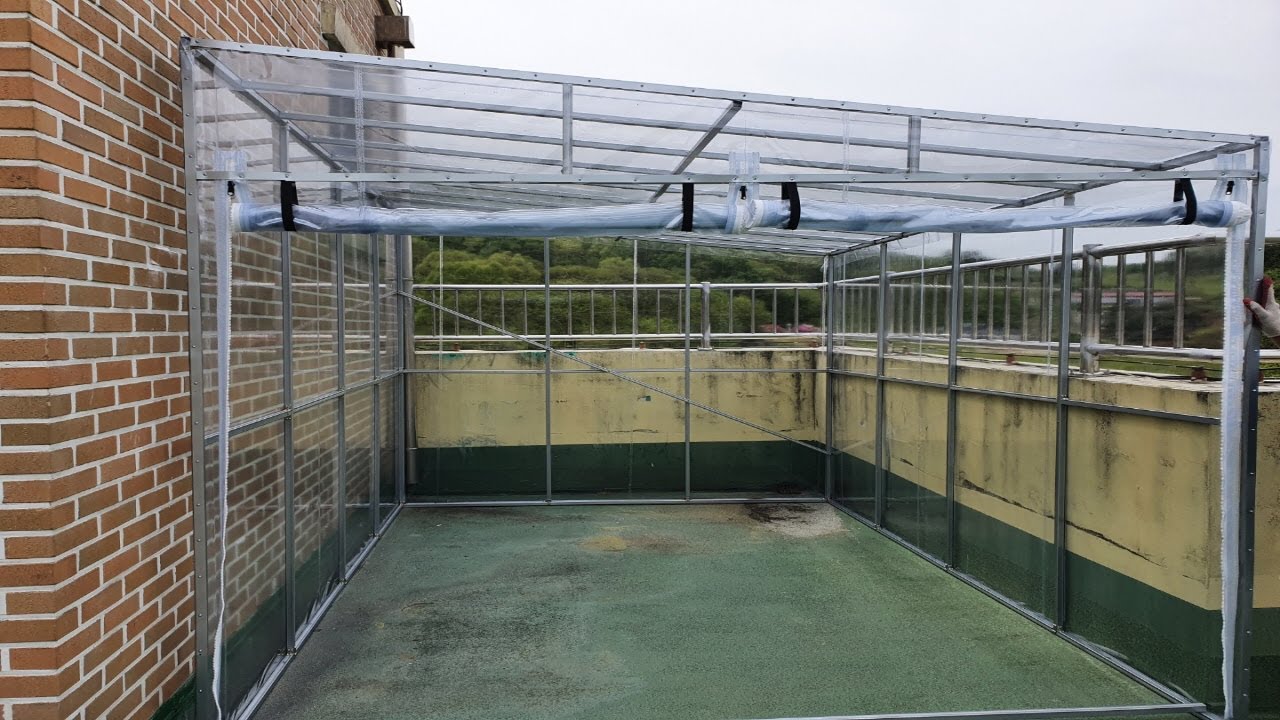 학교 옥상에 자전거 보관소 만들기 / 고프로9 . 브이로그 . 천막 . 방풍막 . 아스테이지